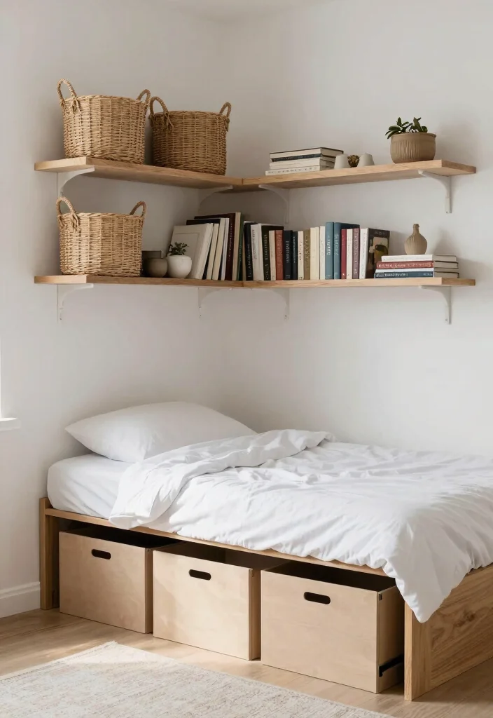 30 Small Couple Bedroom Ideas That Feel Cozy and Romantic 15. Creative Storage Solutions 0