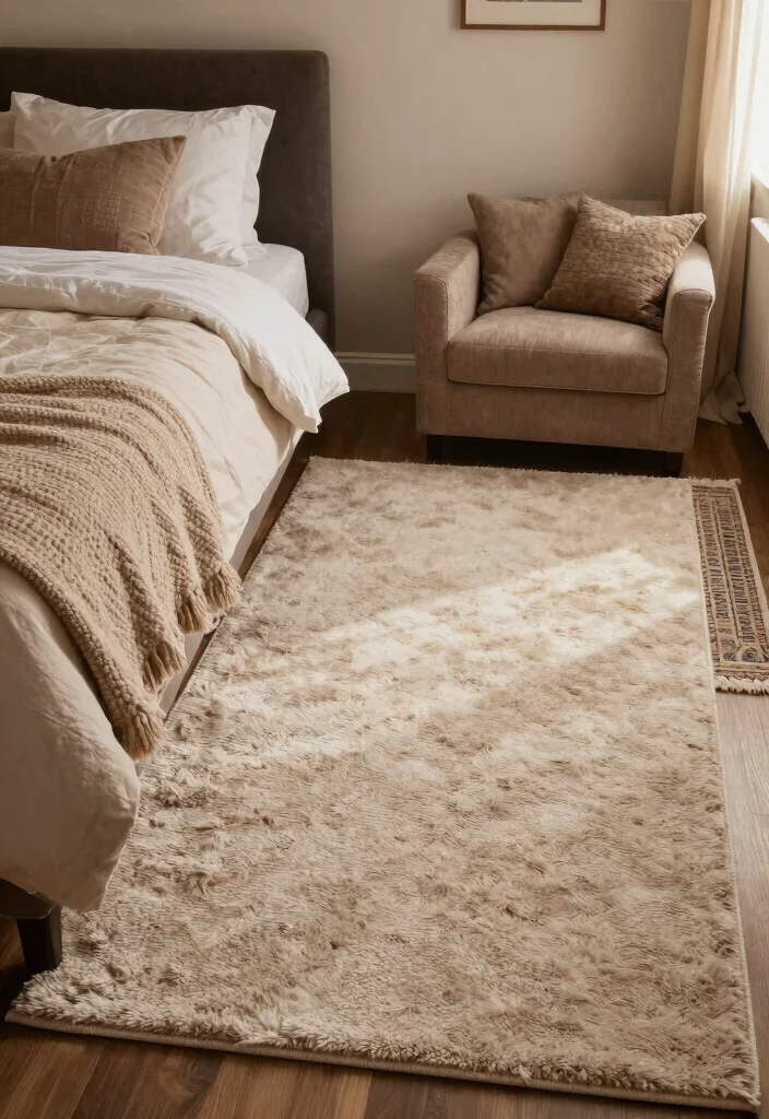 30 Small Couple Bedroom Ideas That Feel Cozy and Romantic 16. Warmth Through Rugs 0