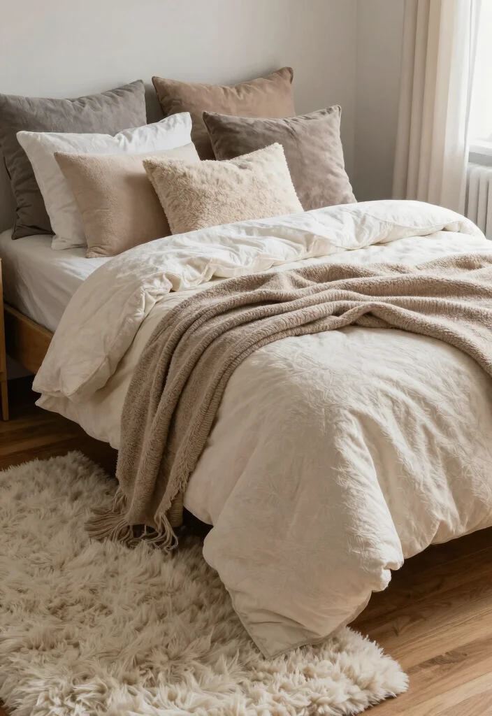 30 Small Couple Bedroom Ideas That Feel Cozy and Romantic 6. Cozy Textures for Snuggling 0