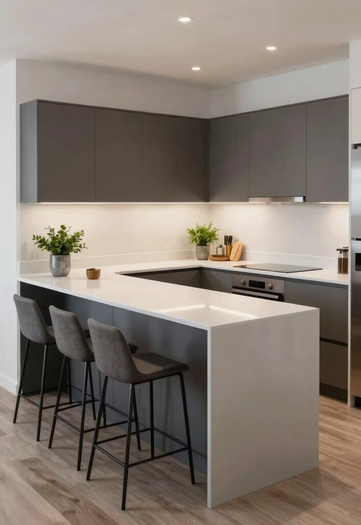 30 Small Kitchen Ideas with Islands That Work Beautifully 11. L Shaped Kitchen Islands for Corner Spaces 0