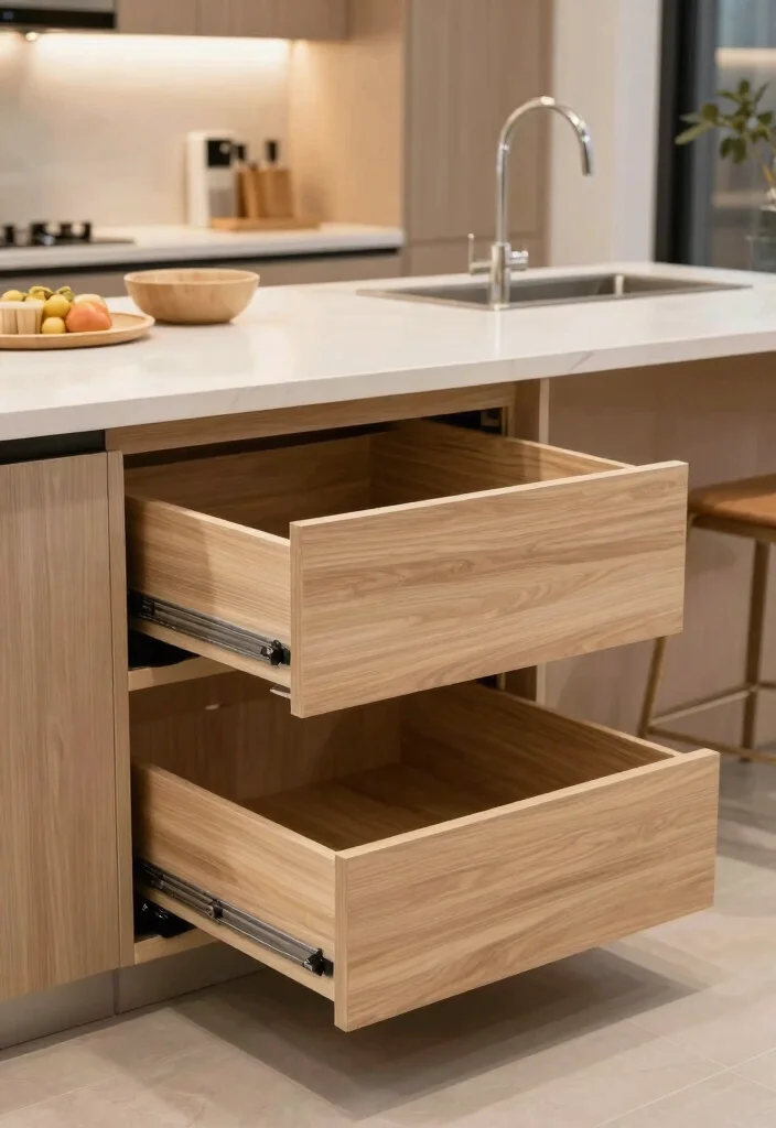 30 Small Kitchen Ideas with Islands That Work Beautifully 20. Smart Storage Islands for Optimal Organization 0