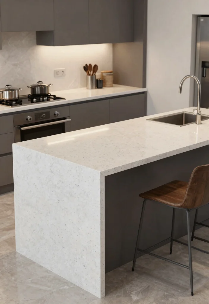 30 Small Kitchen Ideas with Islands That Work Beautifully 27. Easy Clean Surfaces for Busy Lifestyles 0