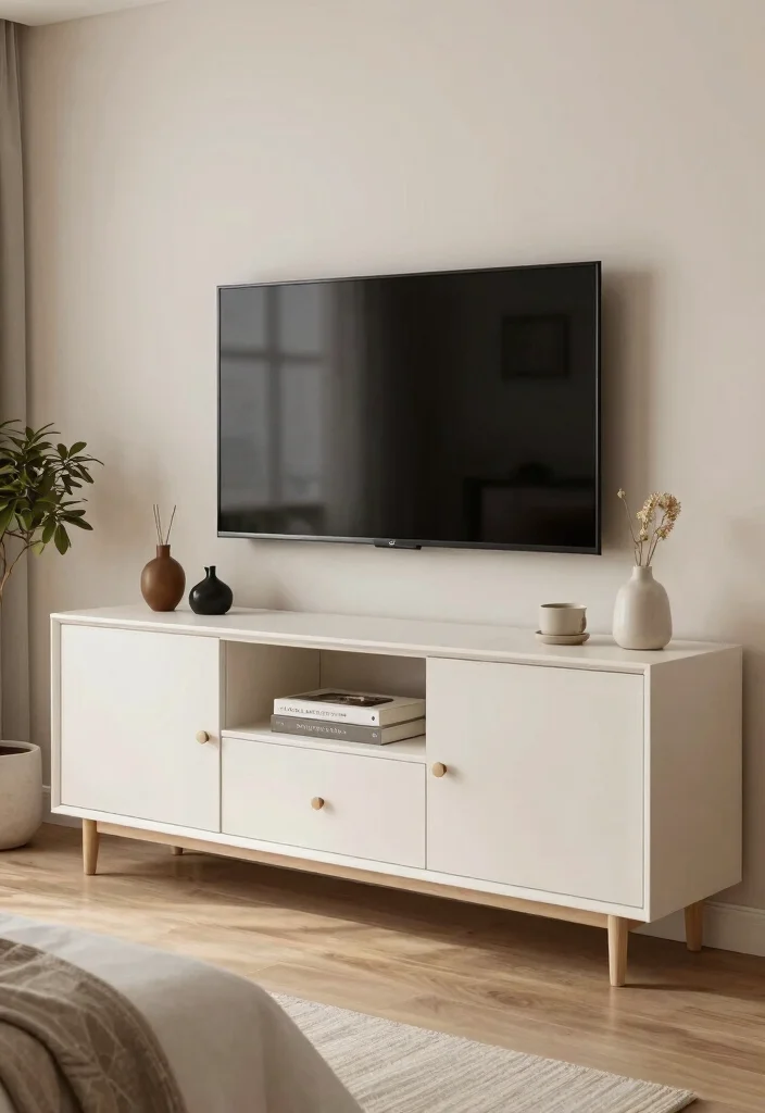 30 TV in Bedroom Ideas That Balance Comfort and Style 26. Customized Media Console 0