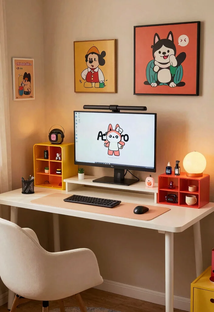 30 Teenage Bedroom Ideas That Are Trendy and Fun 13. Funky Desk Setup 0