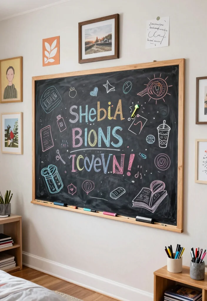 30 Teenage Bedroom Ideas That Are Trendy and Fun 22. Functional Writing Wall 0