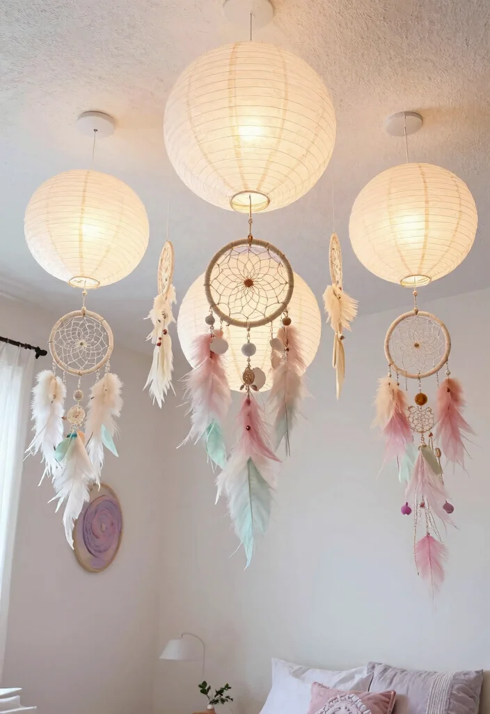 30 Teenage Bedroom Ideas That Are Trendy and Fun 23. Whimsical Ceiling Decor 0