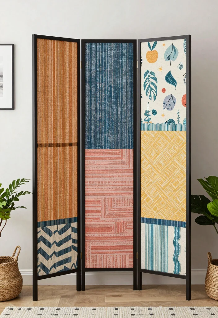 30 Teenage Bedroom Ideas That Are Trendy and Fun 25. Chic Folding Screen 0