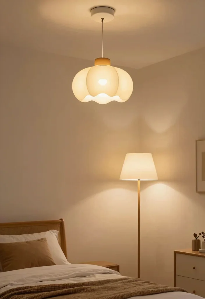 30 Teenage Bedroom Ideas That Are Trendy and Fun 26. Artistic Lighting Fixtures 0