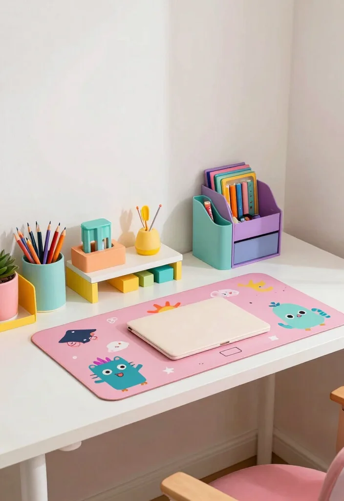 30 Teenage Bedroom Ideas That Are Trendy and Fun 29. Stylish Desk Accessories 0