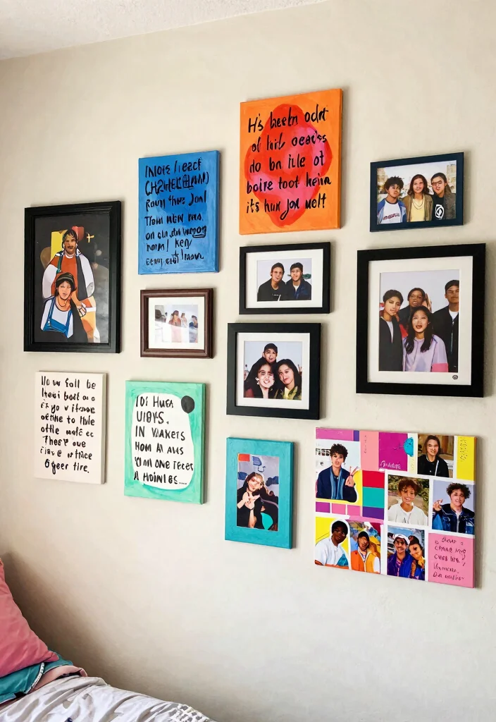 30 Teenage Bedroom Ideas That Are Trendy and Fun 8. Personalized Wall Art 0