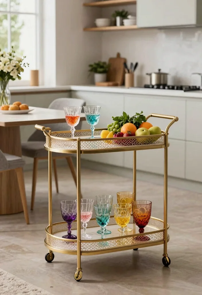 30 Toca Boca Modern Mansion Kitchen Ideas for Cute Design Fans 21. Elegant Bar Carts 0