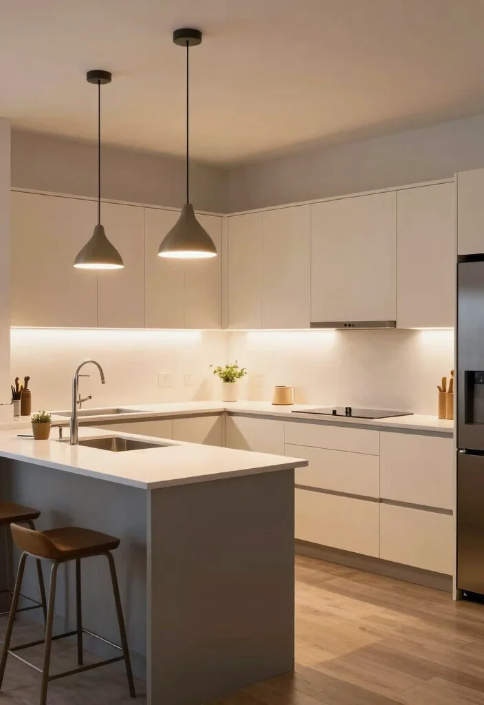 30 U Shaped Kitchen Ideas for Smart Layout and Flow 14. Stylish Lighting Solutions 0