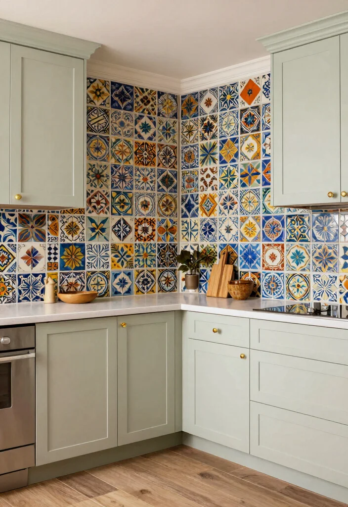 30 U Shaped Kitchen Ideas for Smart Layout and Flow 19. Artistic Backsplashes 0