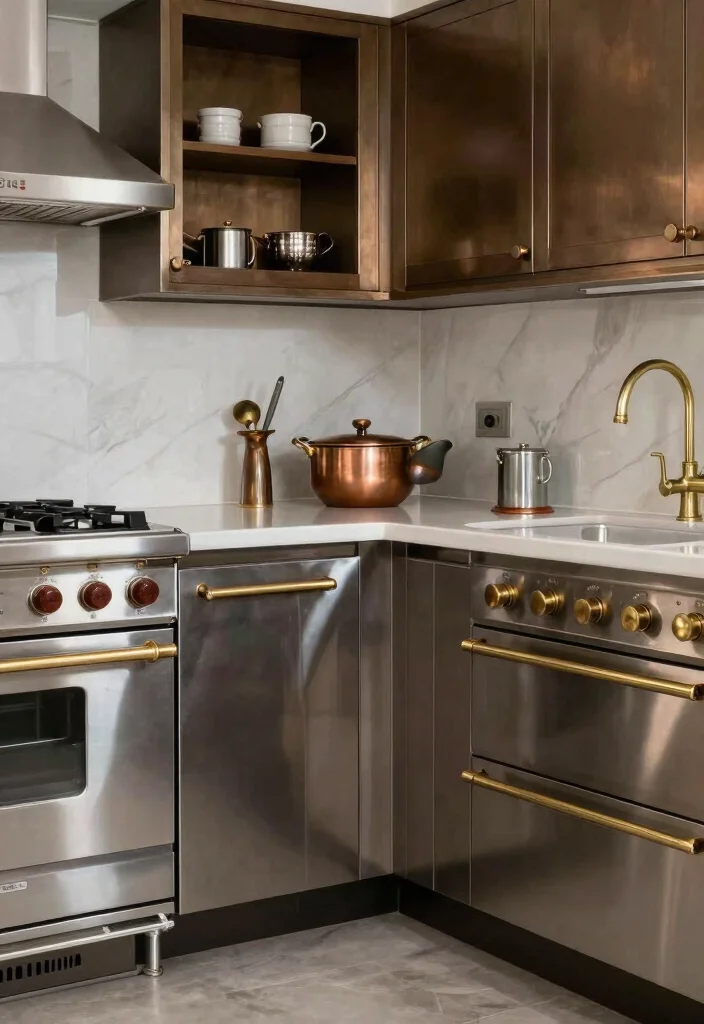 30 U Shaped Kitchen Ideas for Smart Layout and Flow 22. Mixed Metals 0