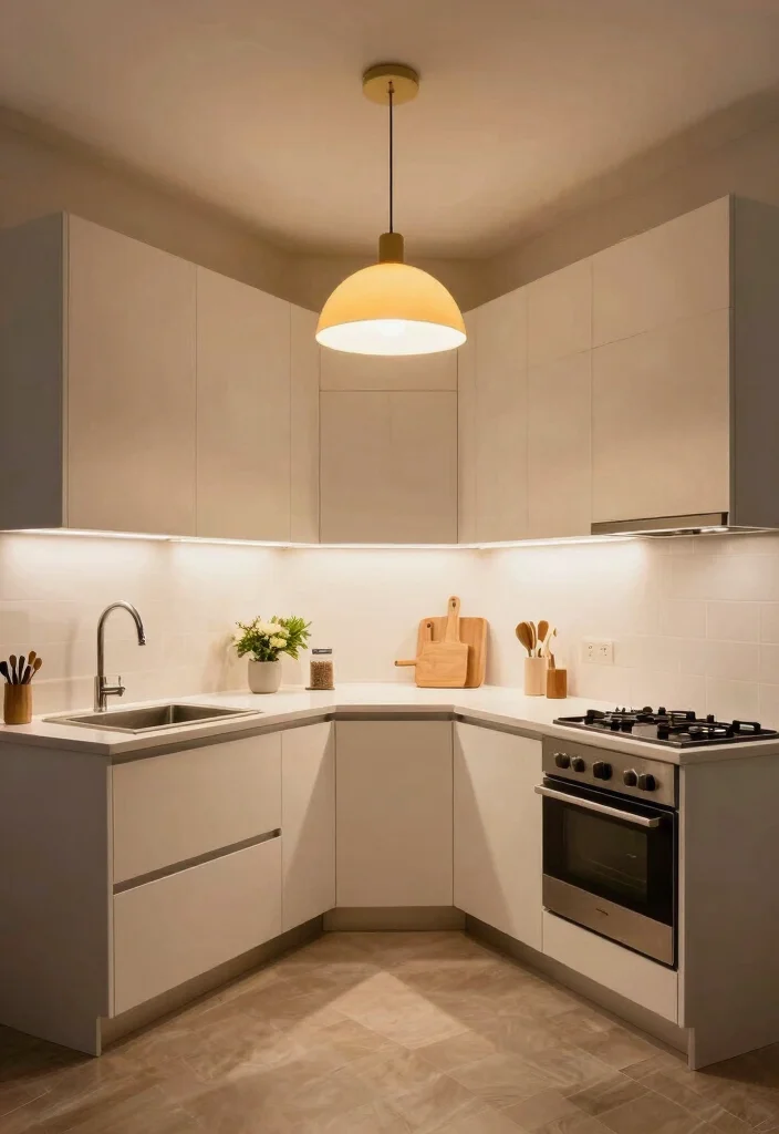 30 U Shaped Kitchen Ideas for Smart Layout and Flow 28. Layered Lighting 0