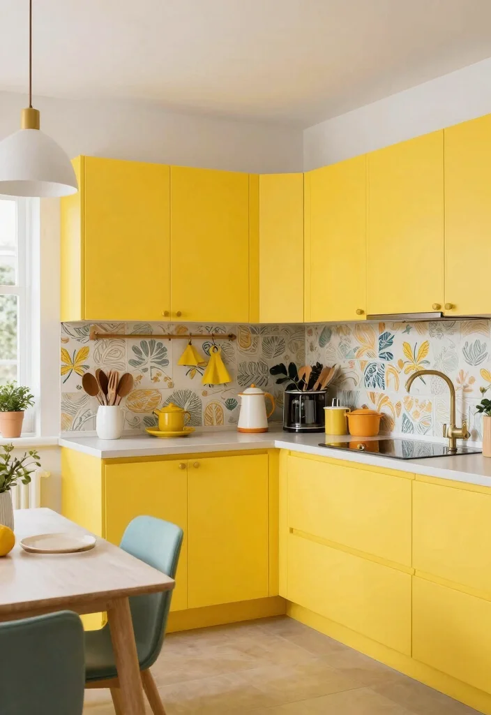 30 U Shaped Kitchen Ideas for Smart Layout and Flow 3. Bold and Bright 0