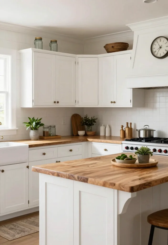 30 U Shaped Kitchen Ideas for Smart Layout and Flow 6. Farmhouse Fresh 0