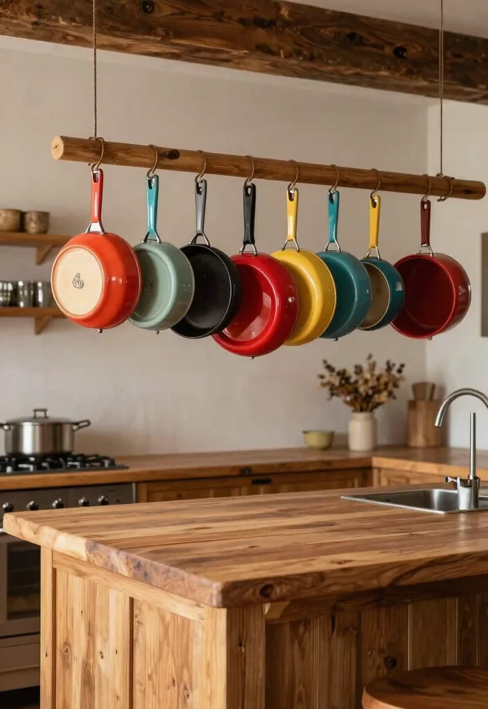 30 Wood Kitchen Ideas That Add Warmth and Texture 67 30 Wood Kitchen Ideas That Add Warmth and Texture 27. Wooden Pot Racks 0