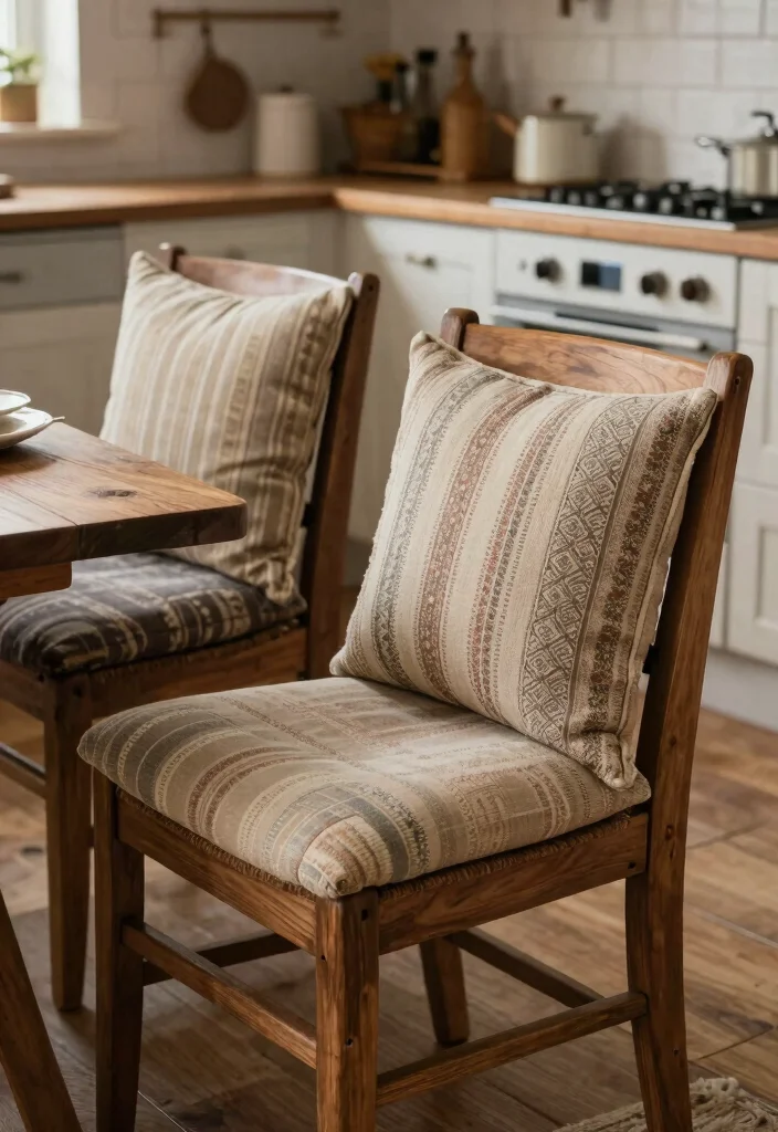 30 Wood Kitchen Ideas That Add Warmth and Texture 78 30 Wood Kitchen Ideas That Add Warmth and Texture 28. Wooden Chair Cushions 0