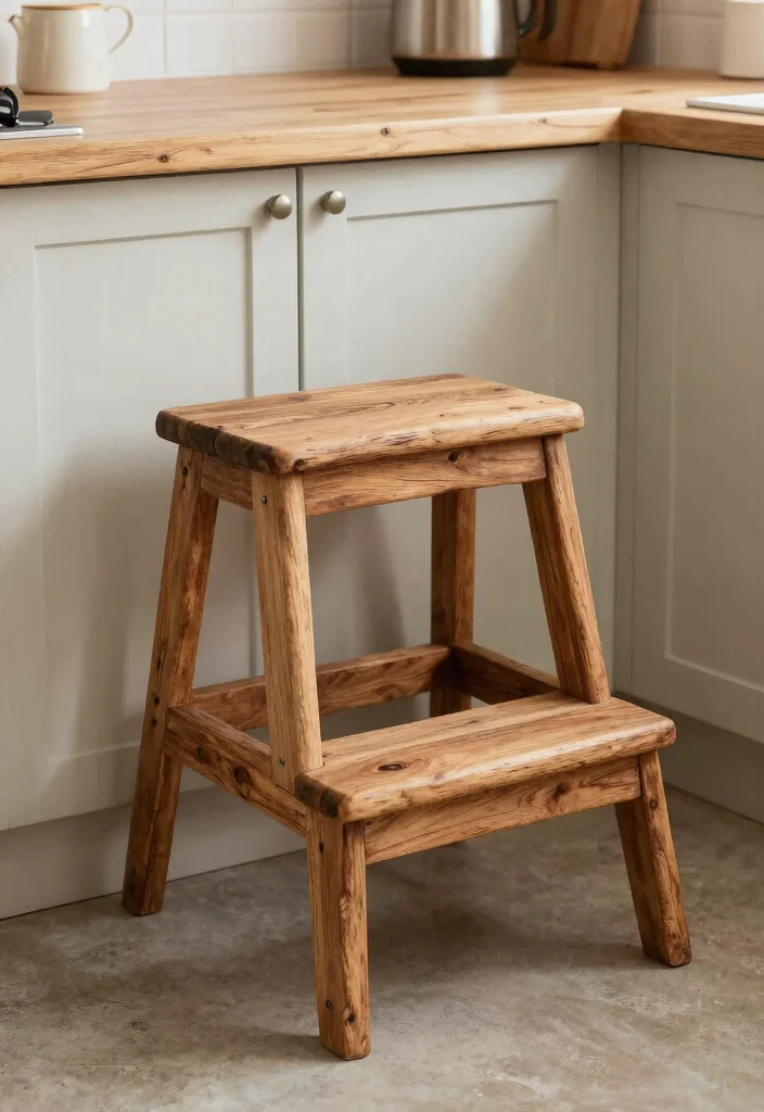 30 Wood Kitchen Ideas That Add Warmth and Texture 79 30 Wood Kitchen Ideas That Add Warmth and Texture 29. Wooden Step Stools 0