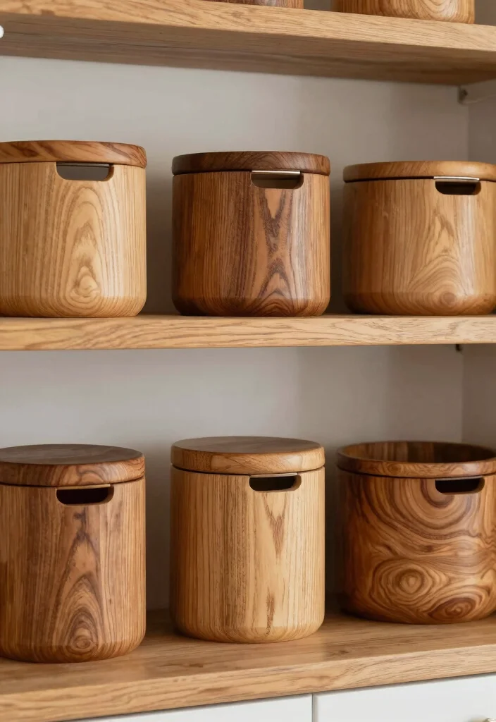 30 Wood Kitchen Ideas That Add Warmth and Texture 80 30 Wood Kitchen Ideas That Add Warmth and Texture 30. Wooden Food Storage Containers 0